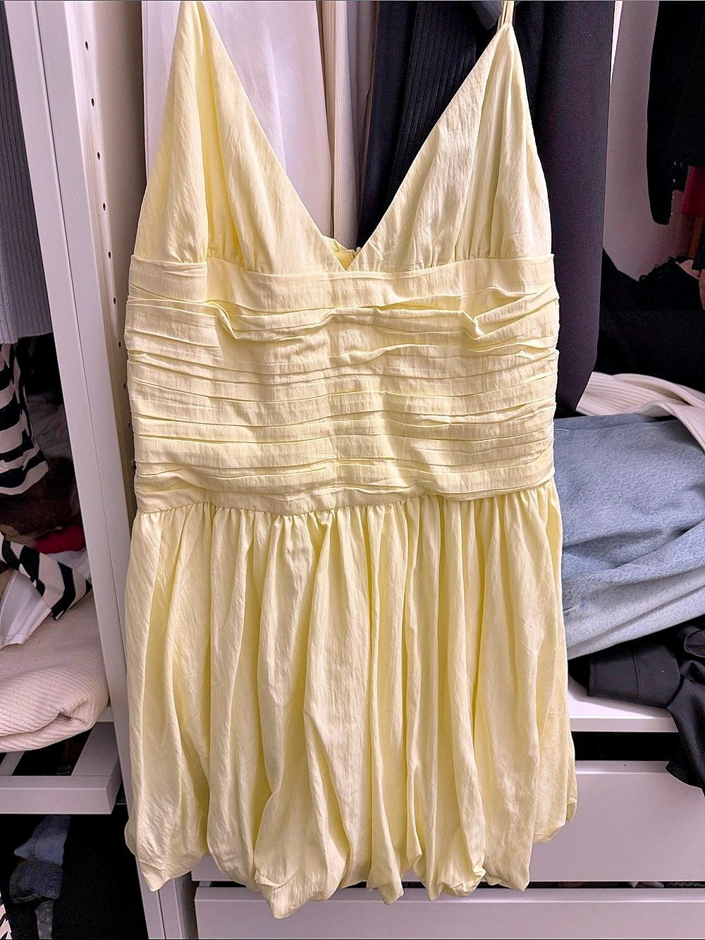 MNG Yellow Mini Dress Size Medium Like New